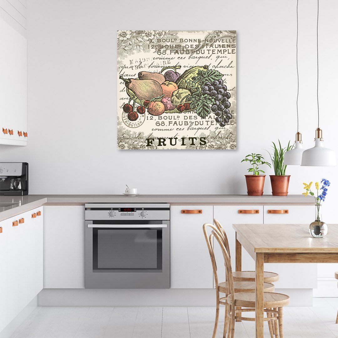 Emaga Obraz na płótnie, Owoce vintage - 40x40